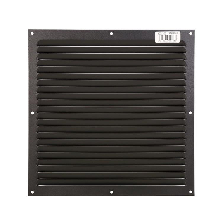 Renson 1061641 - opbouw schoepenrooster 436 300x300 ral 9005 zwart | 10 stuks