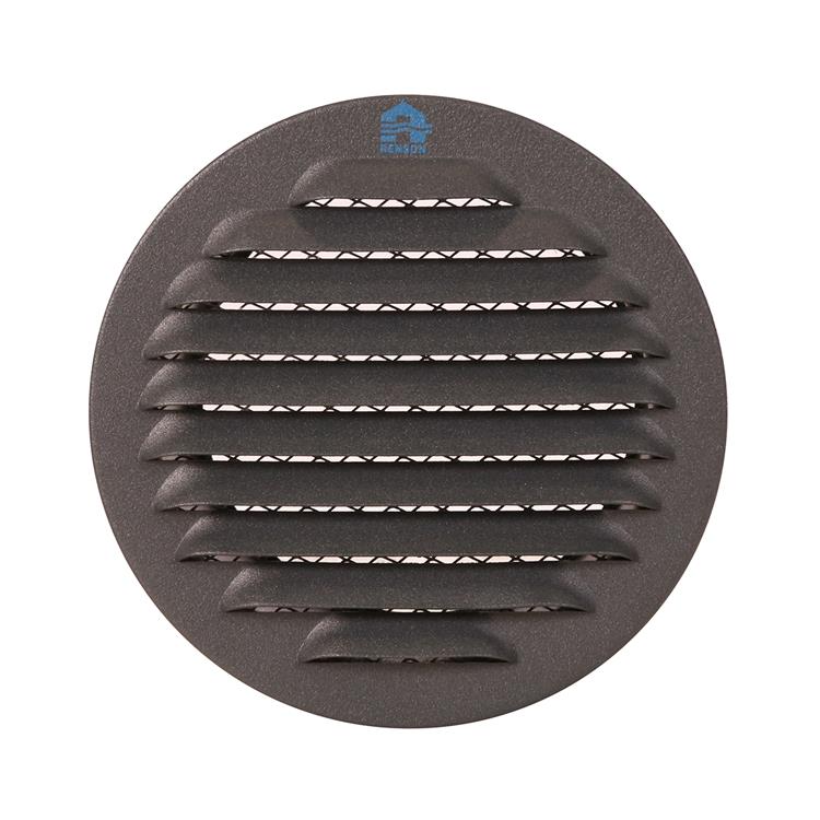 Renson 1062423 - inb.schoepenrooster rond alu 435r (dia 100) structuur 7016 | 8 stuks