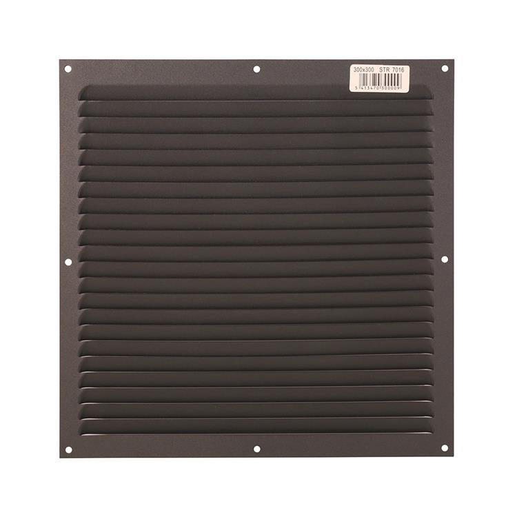 Renson 1062430 - opb.schoepenrooster plat alu 436 (300x300) structuur 7016 | 10 stuks