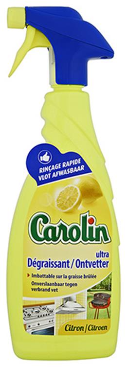 Carolin 1053965 - ontvetter spray lemon 650 ml | 6 stuks