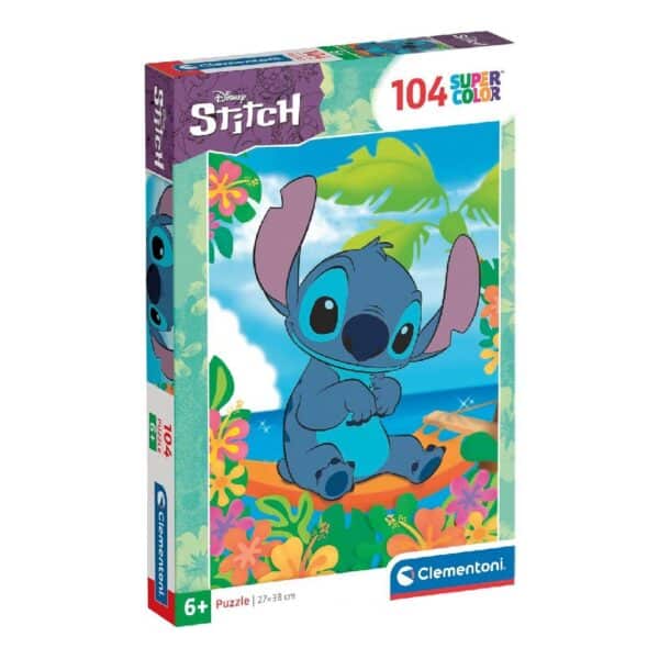 Clementoni legpuzzel super color stitch, 104st.