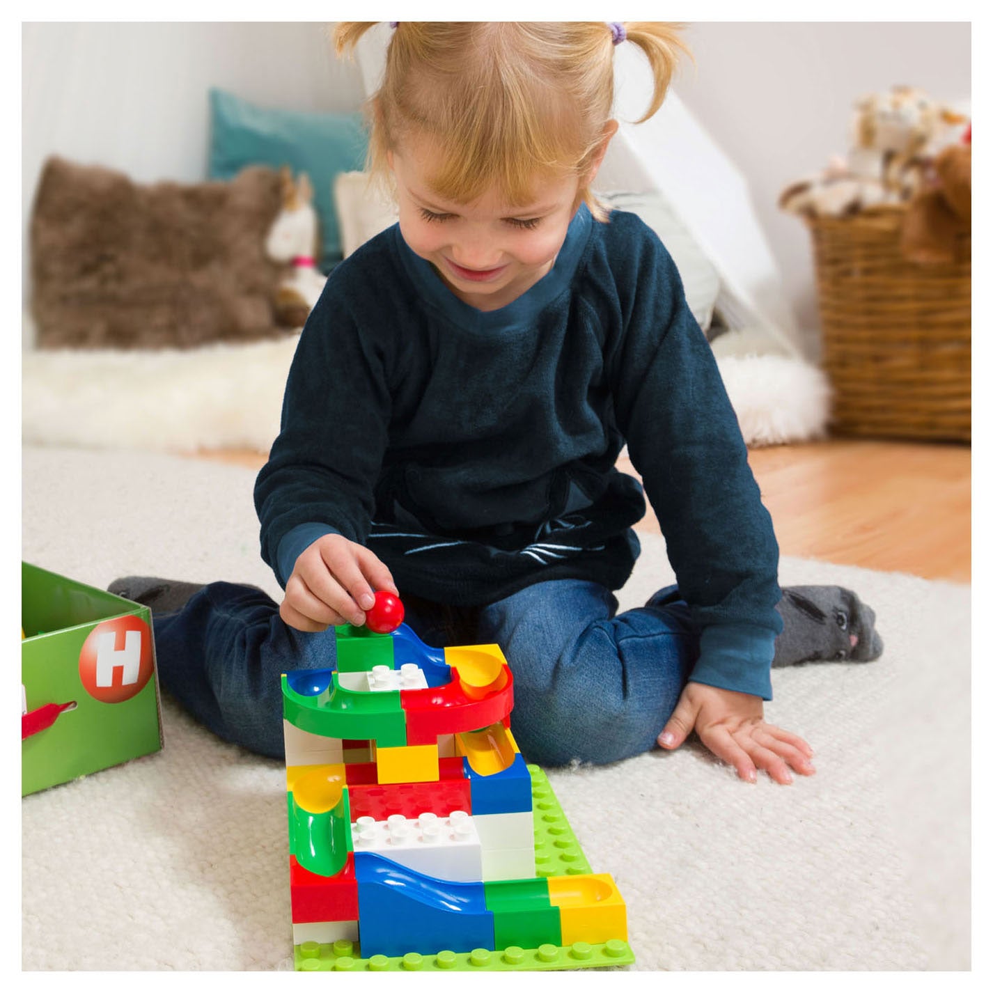 Hubelino knikkerbaan miniset - 45dlg.