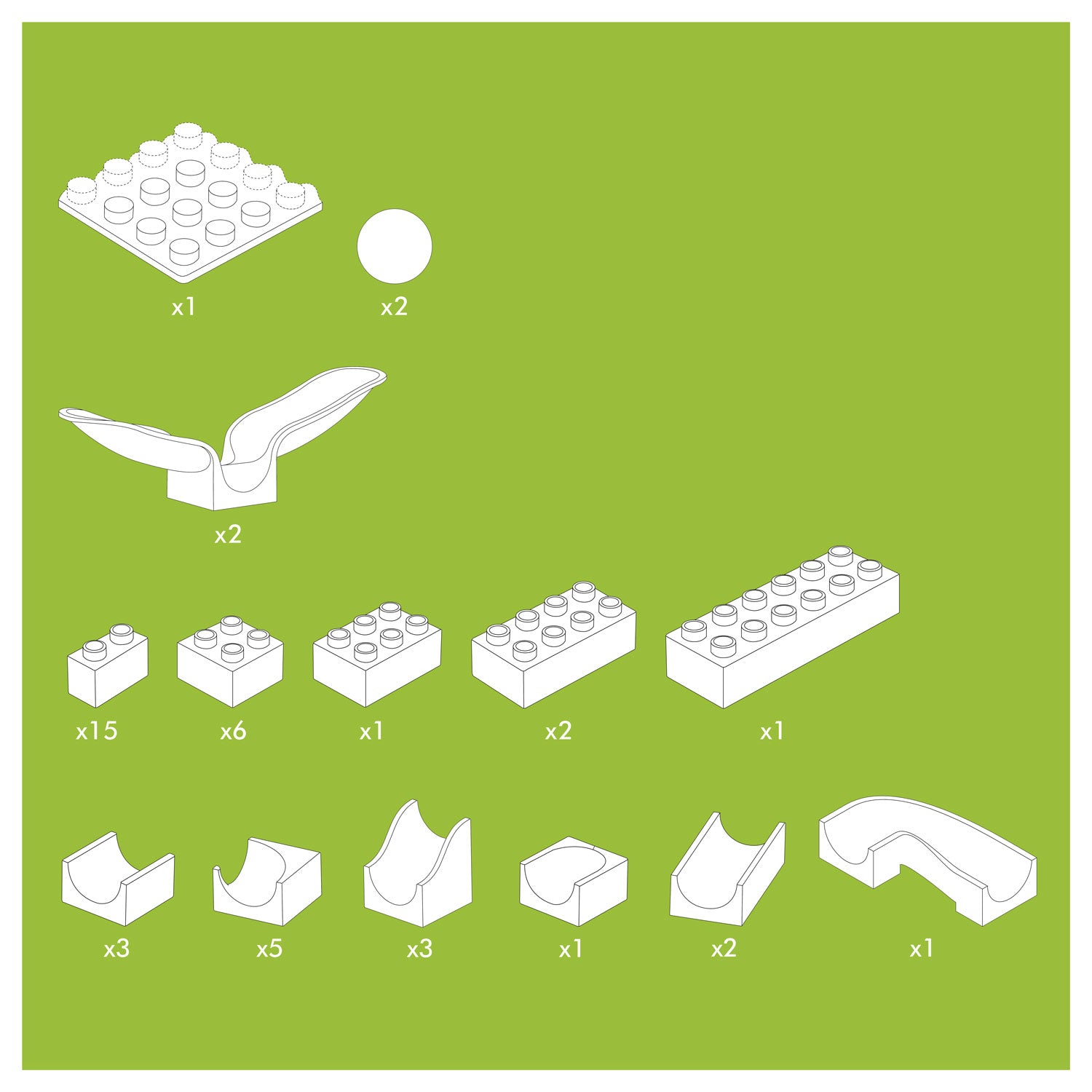 Hubelino knikkerbaan uitbreidingsset swing - 46dlg.