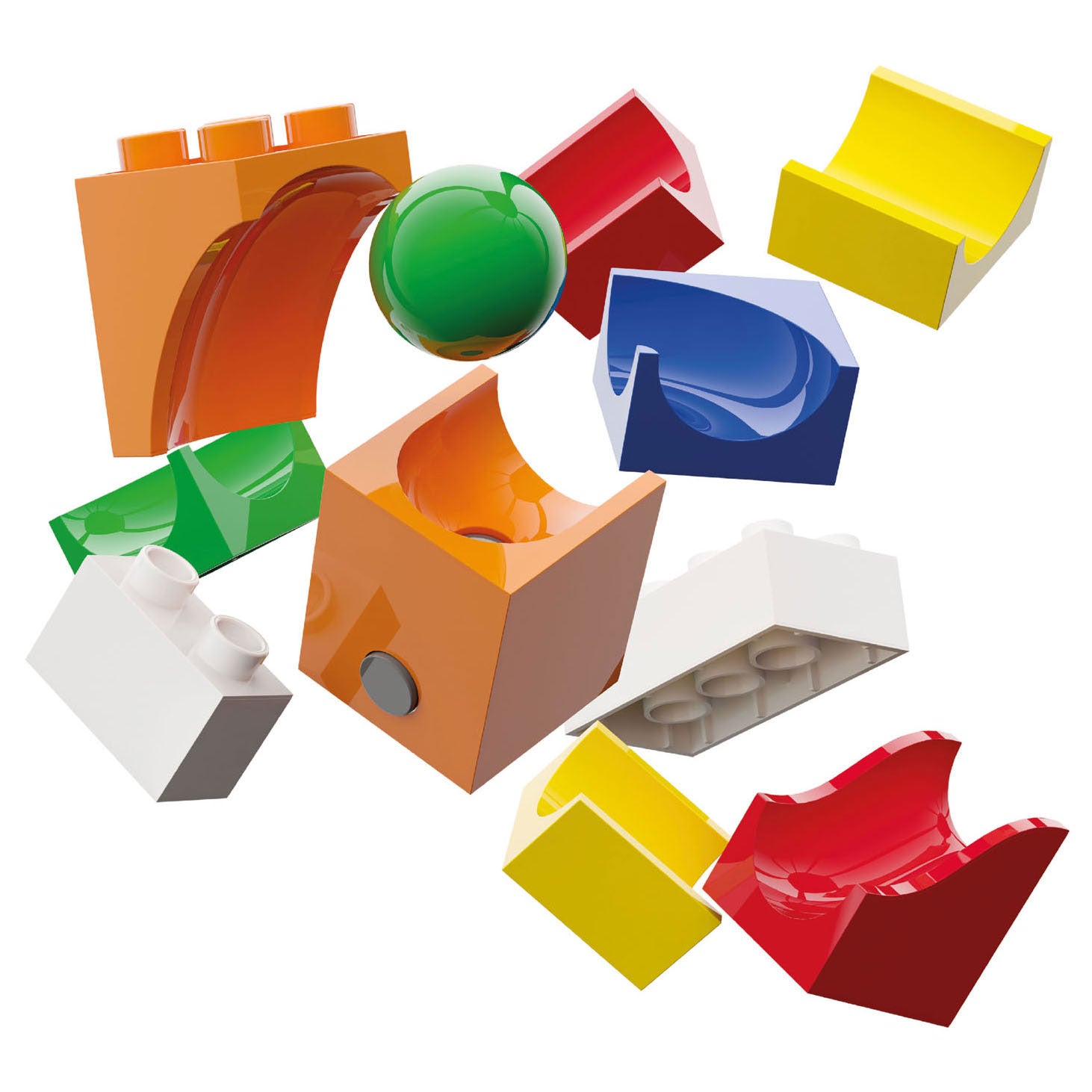 Hubelino knikkerbaan uitbreidingsset katapult - 41dlg.