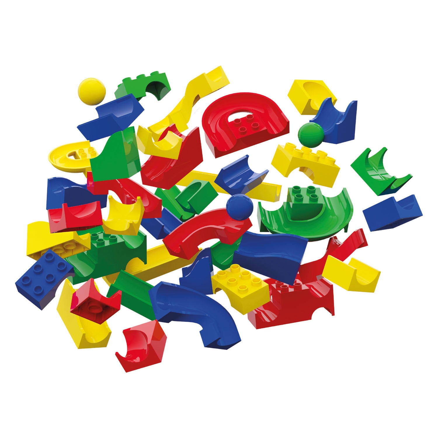 Hubelino knikkerbaan kiga scholenset baanelementen, 156dlg