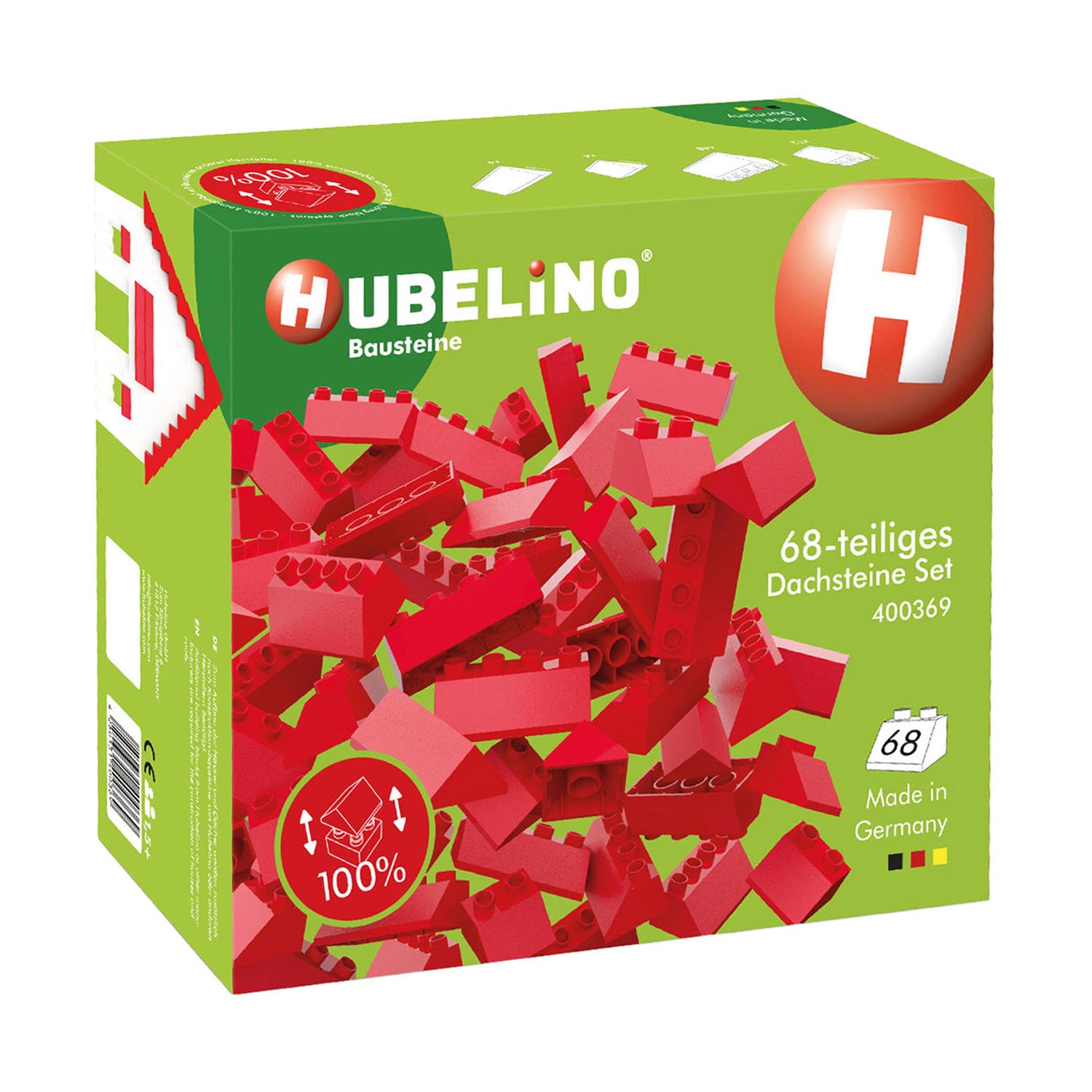 Hubelino dakpannenset bouwblokjes - 68dlg.