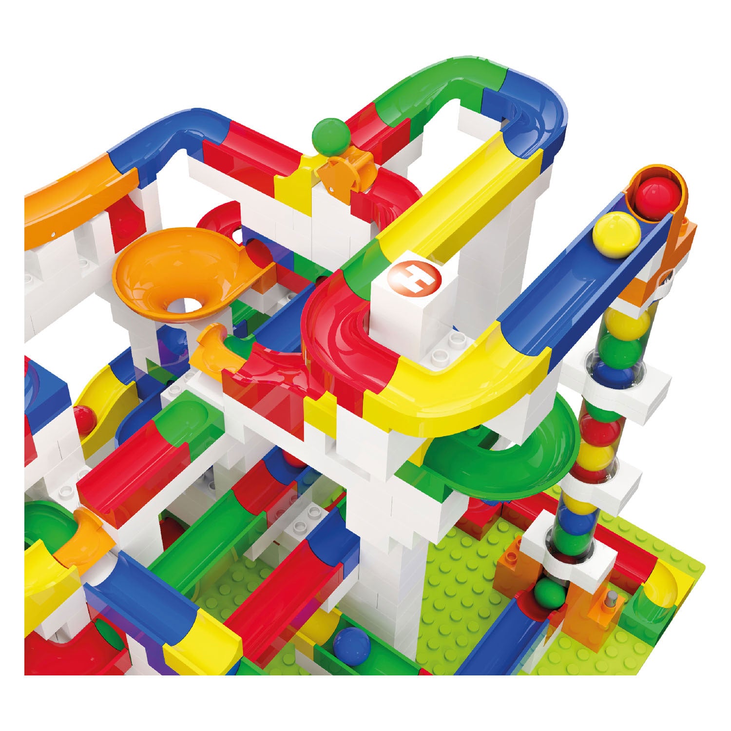 Hubelino knikkerbaan mega bouwset, 585dlg.
