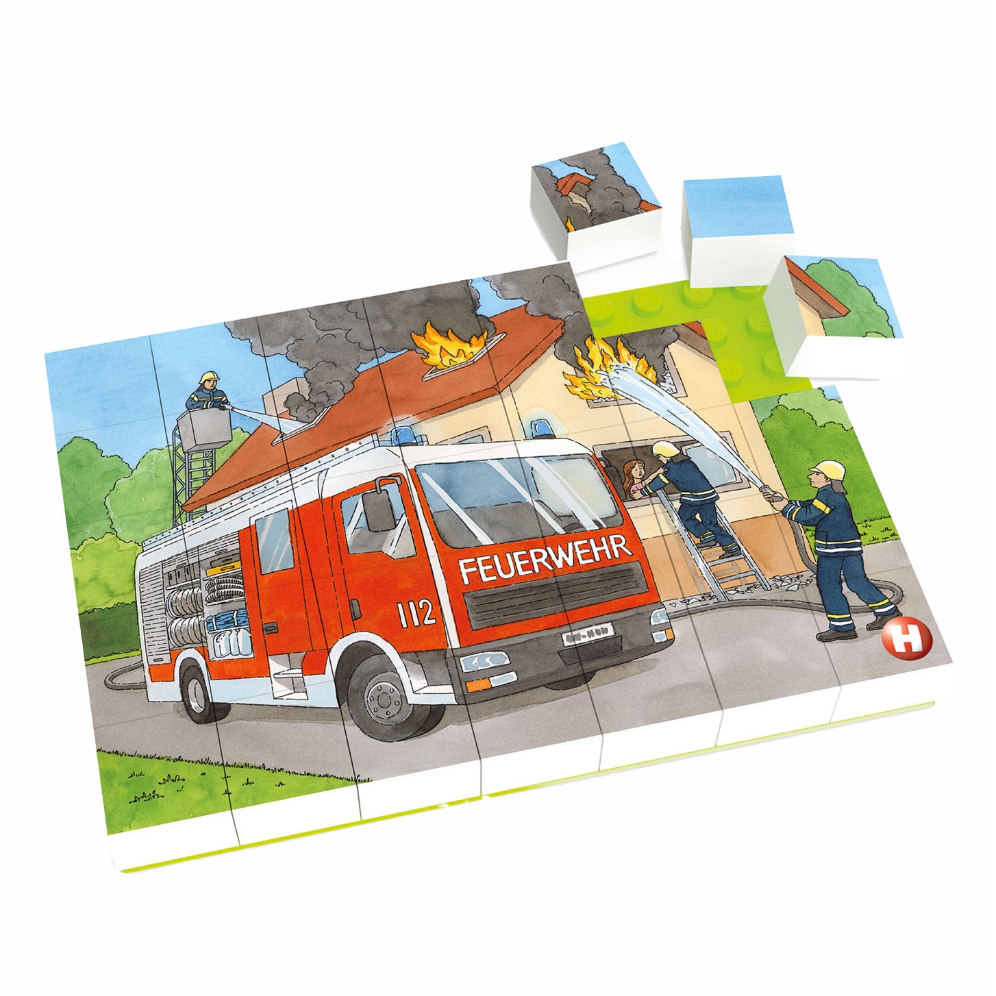 Hubelino blokpuzzel brandweer - 35st.