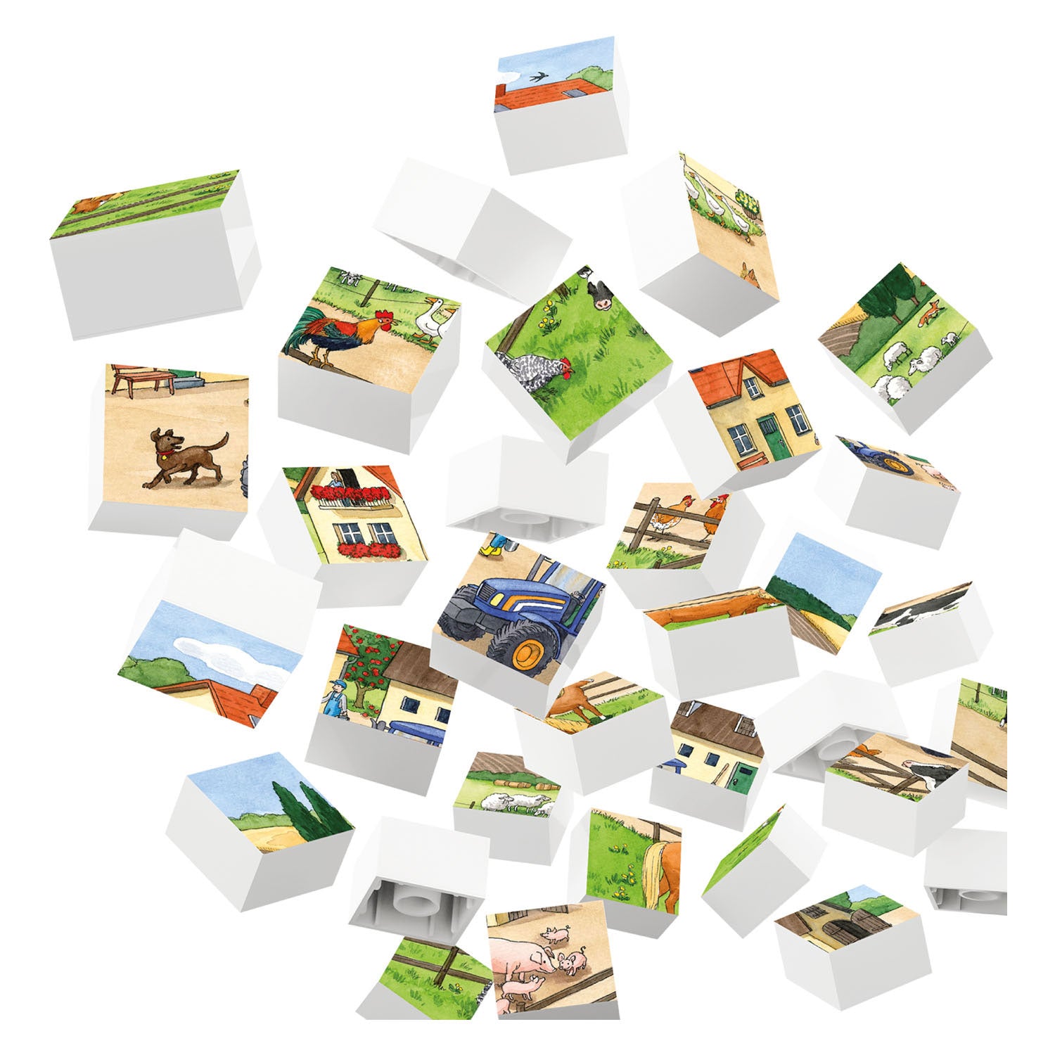 Hubelino blokpuzzel leven op de boerderij - 35st.