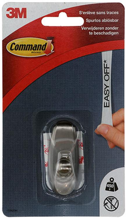 3m 1044682 - 17062bnc comm. haak timeles metal-look s (1h+2s card) | 6 stuks