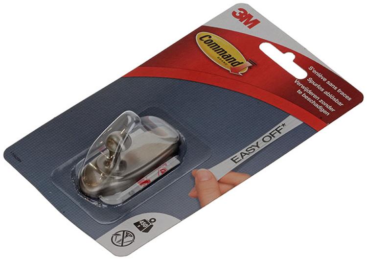3m 1044682 - 17062bnc comm. haak timeles metal-look s (1h+2s card) | 6 stuks