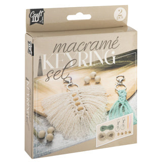 Creatieve knutselgroep macramé sleutelhangers, 2st.