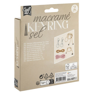 Creatieve knutselgroep macramé sleutelhangers, set van 2