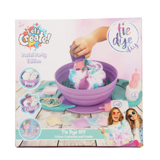 Pastelkleurige tie dye-feestjes