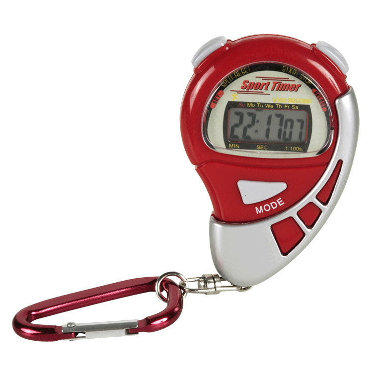 Johntoy sports actieve stopwatch aan karabijnhaak