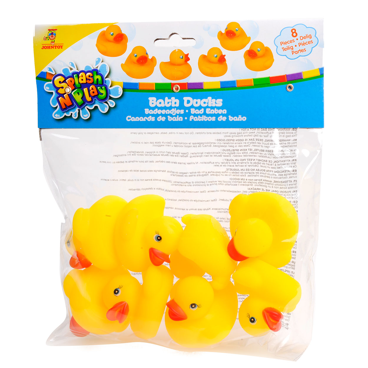 Johntoy happy world badeendjes, 8st.