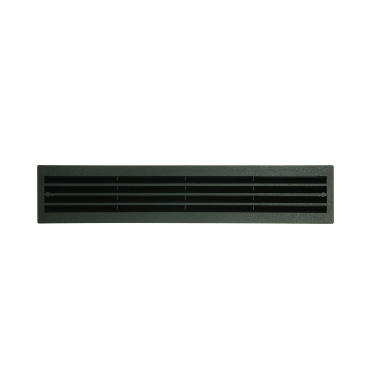 Renson 1069741 - deurrooster pvc 761 450x90 zwart | 2 stuks