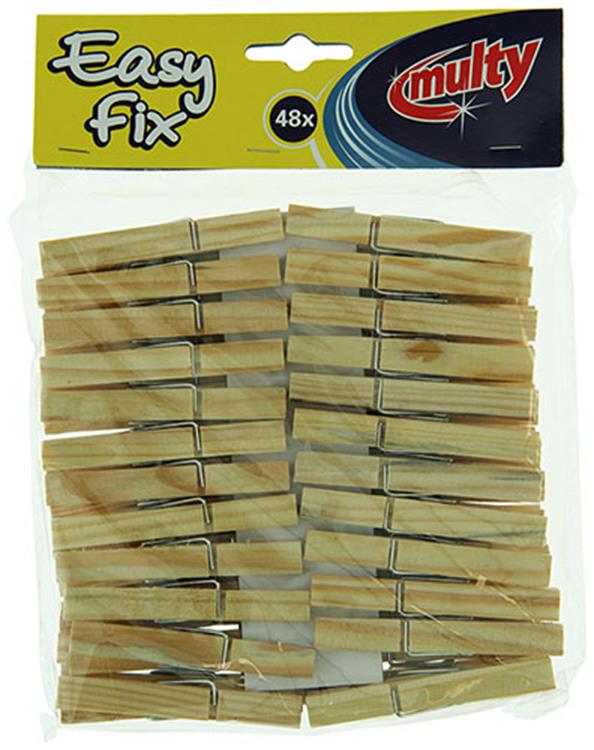 Multy 1010128 - houten wasknijpers 48st | 15 stuks
