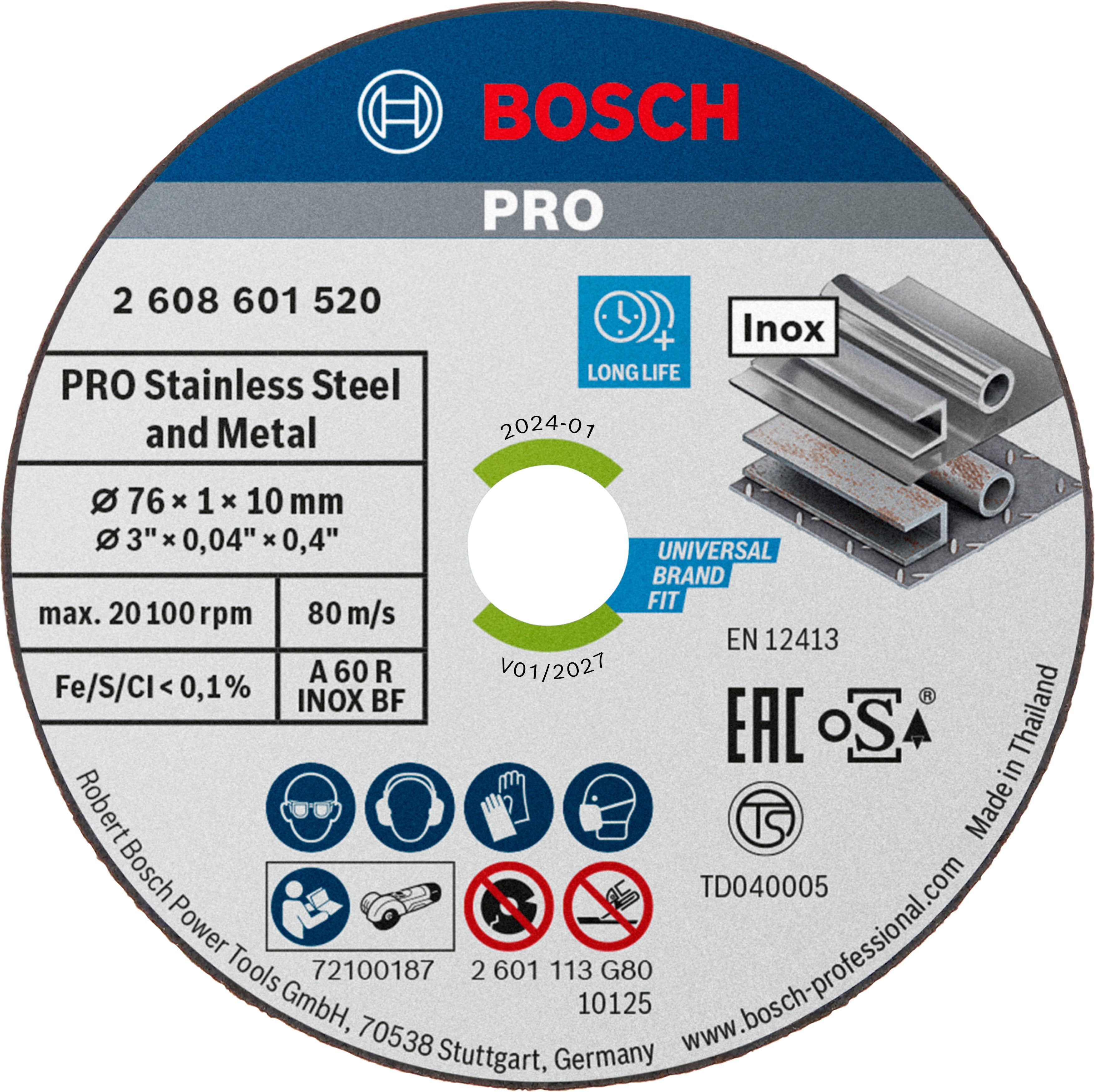 Bosch Prof doorslijpschijf Expert Inox (5)