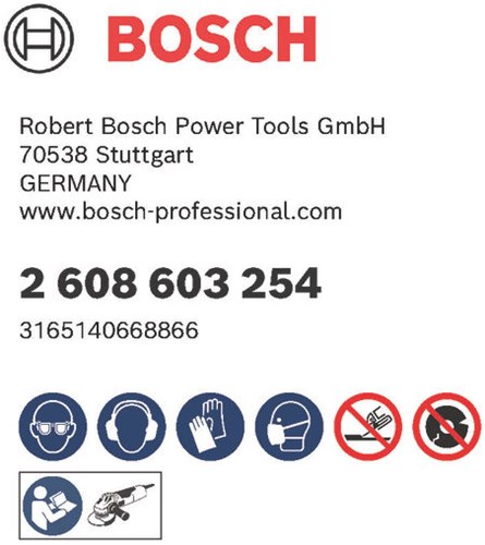 Bosch accessoires bosch doorslijpschijven metaal inox 115mm x 1 mm | per 10 - 2608603254