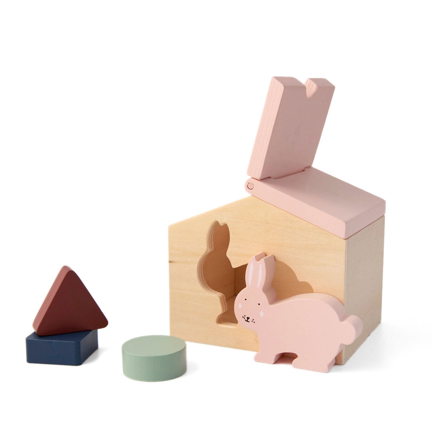 Trixie Houten Huis met Blokken - Mevrouw Konijn
