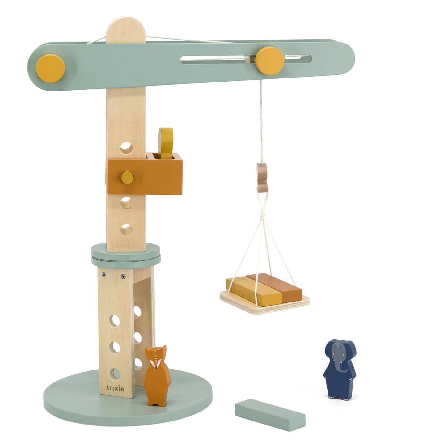 Trixie houten constructiekraan met accessoires