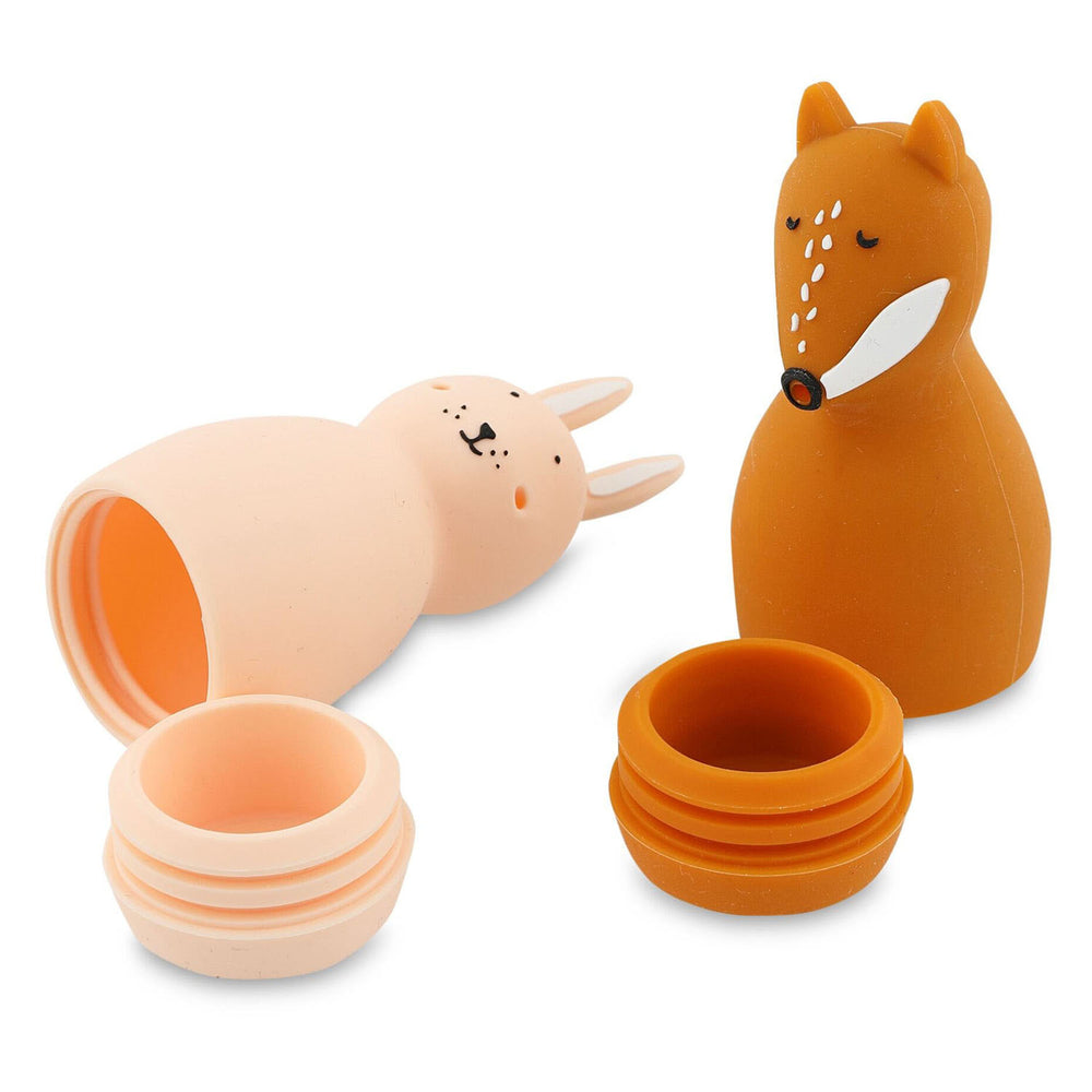 Trixie badspeelgoed squeezy dieren - mevrouw konijn meneer vos