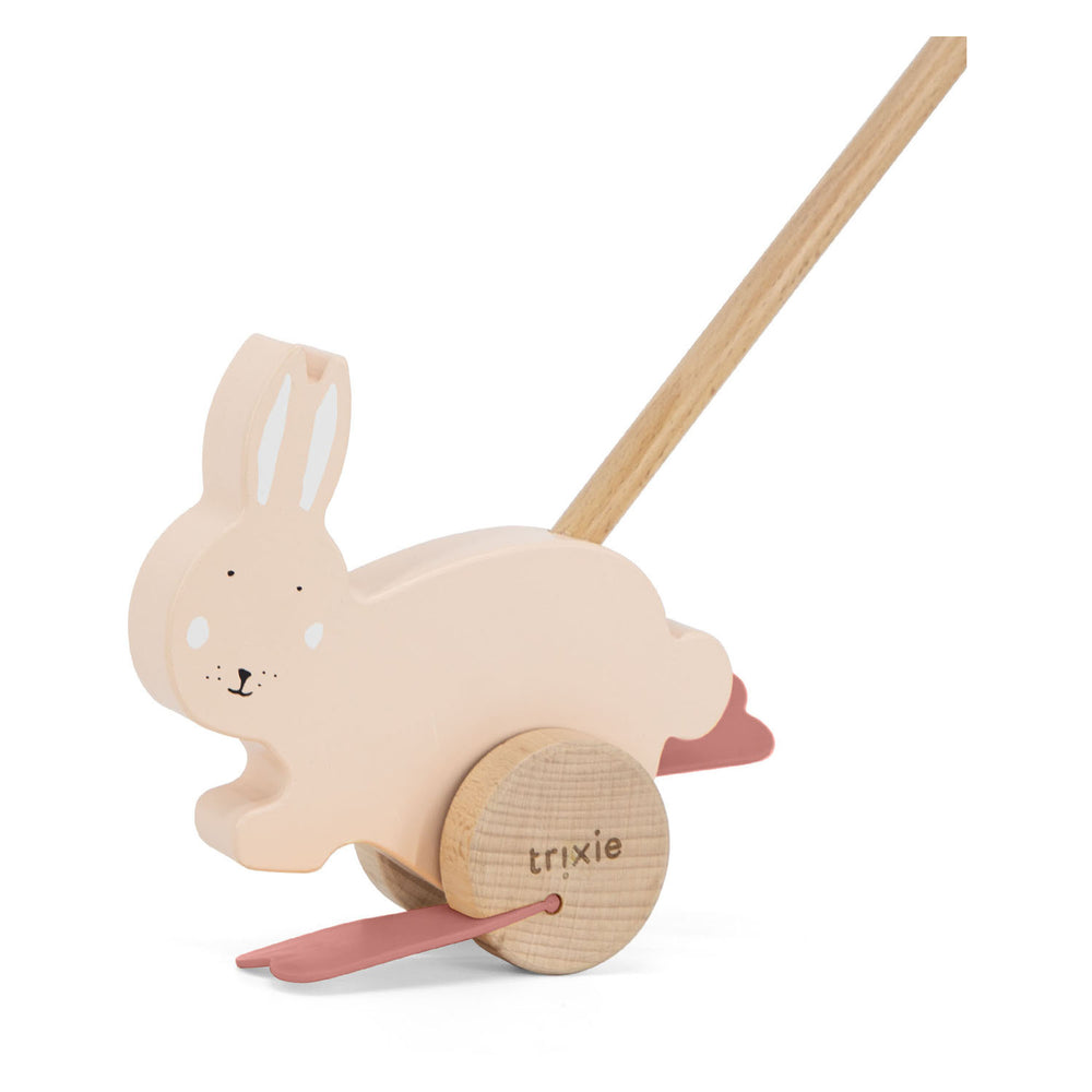 Trixie houten duwfiguur - mevr. konijn