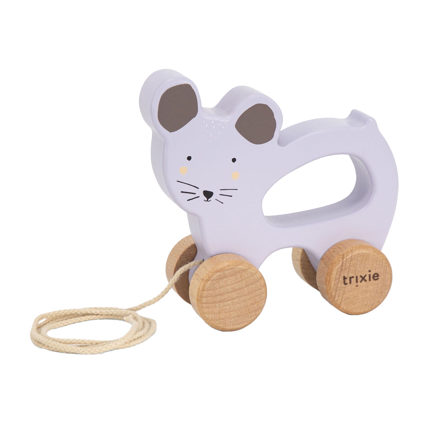 Trixie houten trekfiguur - mevr. muis