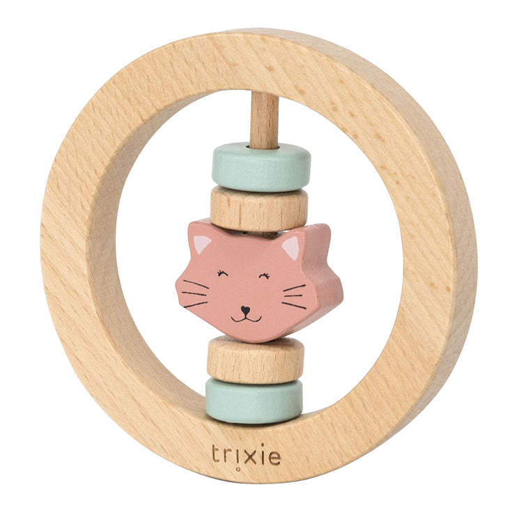 Trixie houten rammelaar - mevr. kat