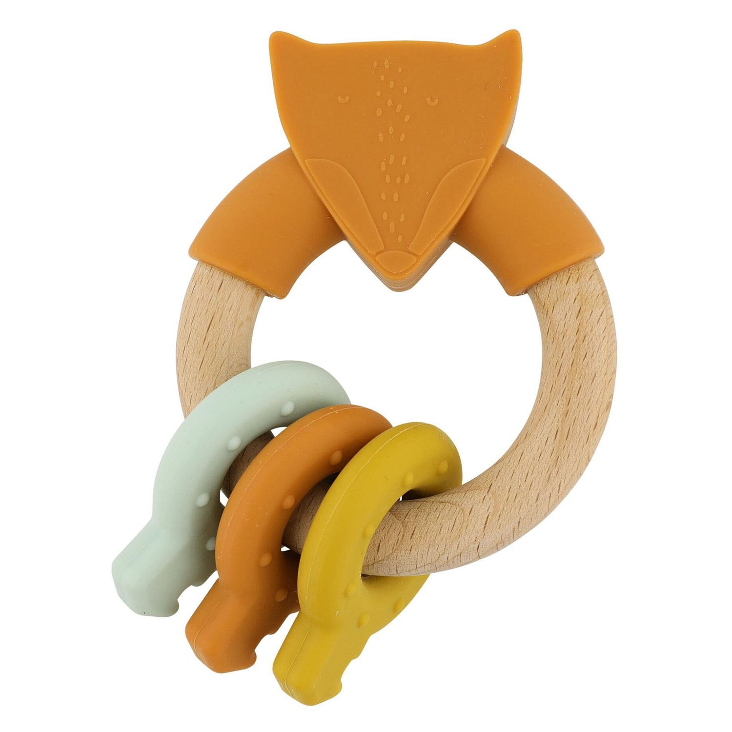 Trixie houten siliconen activiviteitenring - mr. fox