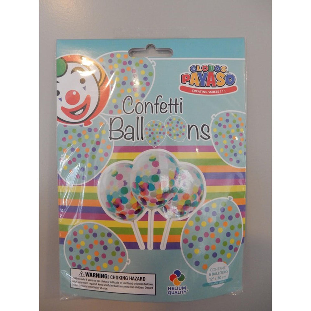 Ballonconfetti 6 stuks 30 cm