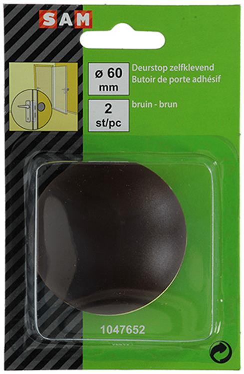 Mack 1047652 - deurstop zelfklevend bruin ø 60 mm 2 st pcs | 6 stuks