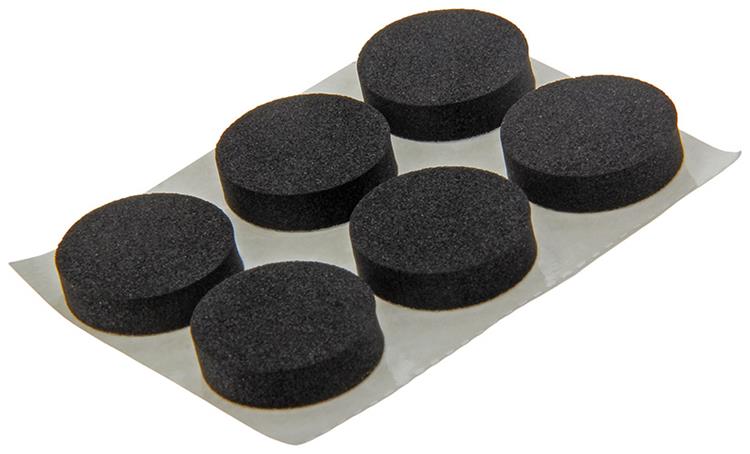 Mack 1047663 - rubberstrip zelfklevend zwart ø 19 mm 12 st pcs | 12 stuks