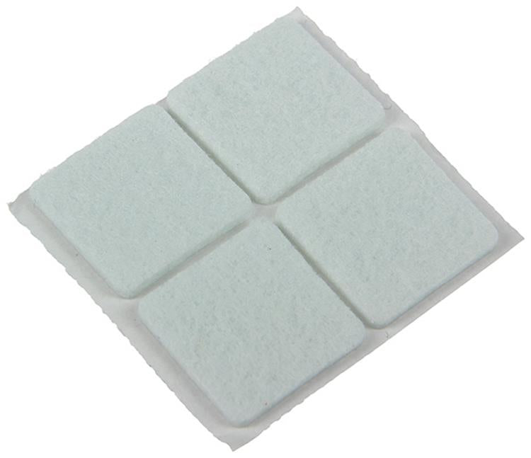 Mack 1047715 - viltpastille zelfklevend wit 25 x 25 mm 12 st pcs | 12 stuks