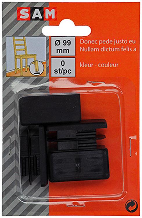 Mack 1047764 - insteekdop kunstsstof zwart 20 x 40 mm 4 st pcs | 6 stuks