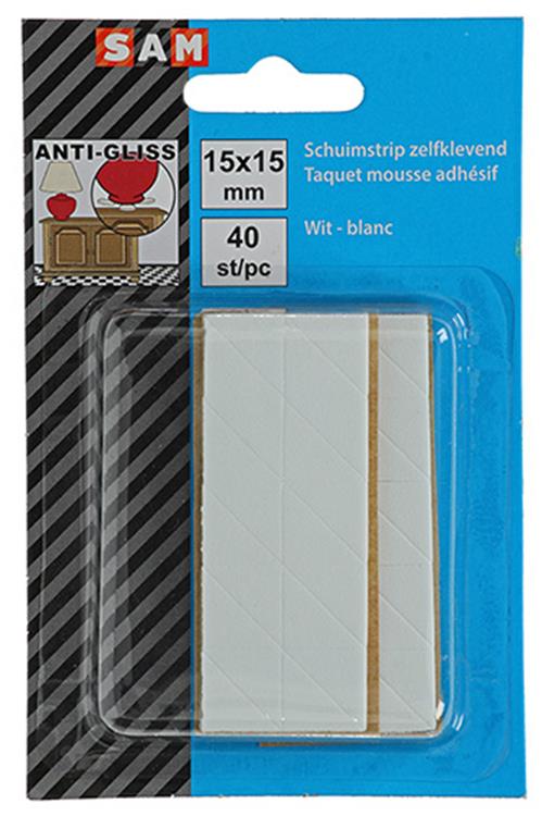Mack 1047677 - schuimstrip zelfklevend wit 15 x 15 mm 40 st pcs | 6 stuks