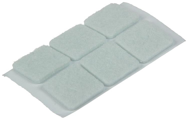 Mack 1047727 - viltpastille zelfklevend wit 19 x 19 mm 18 st pcs | 12 stuks