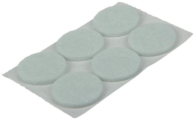 Mack 1047697 - viltpastille zelfklevend wit ø 22 mm 12 st pcs | 12 stuks