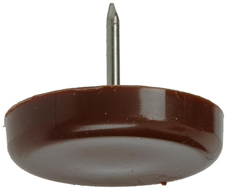 Mack 1047748 - stoelglijder nagel kunststof bruin ø 28 mm 4 st pcs | 6 stuks