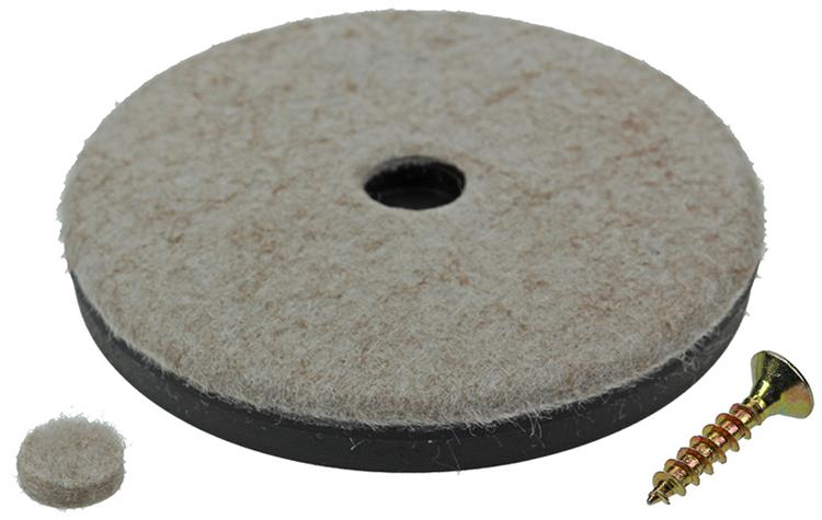 Mack 1048774 - versterkte vilt + schroef bruin ø 70 mm 4 st pcs | 6 stuks