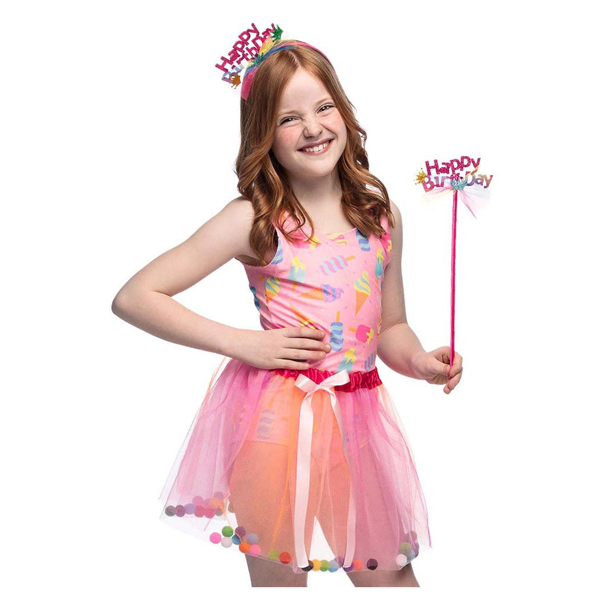 Boland fairy costume pink happy birthday