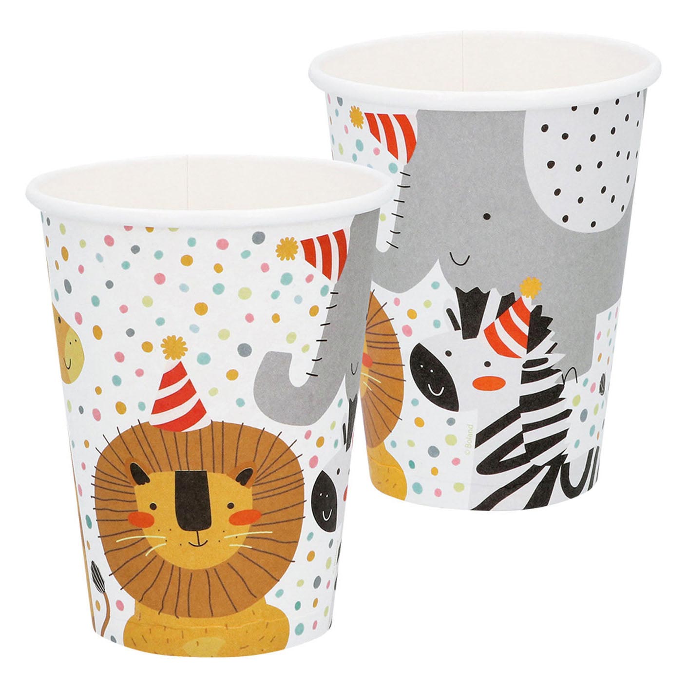 Boland paper cups safari, 8pcs.