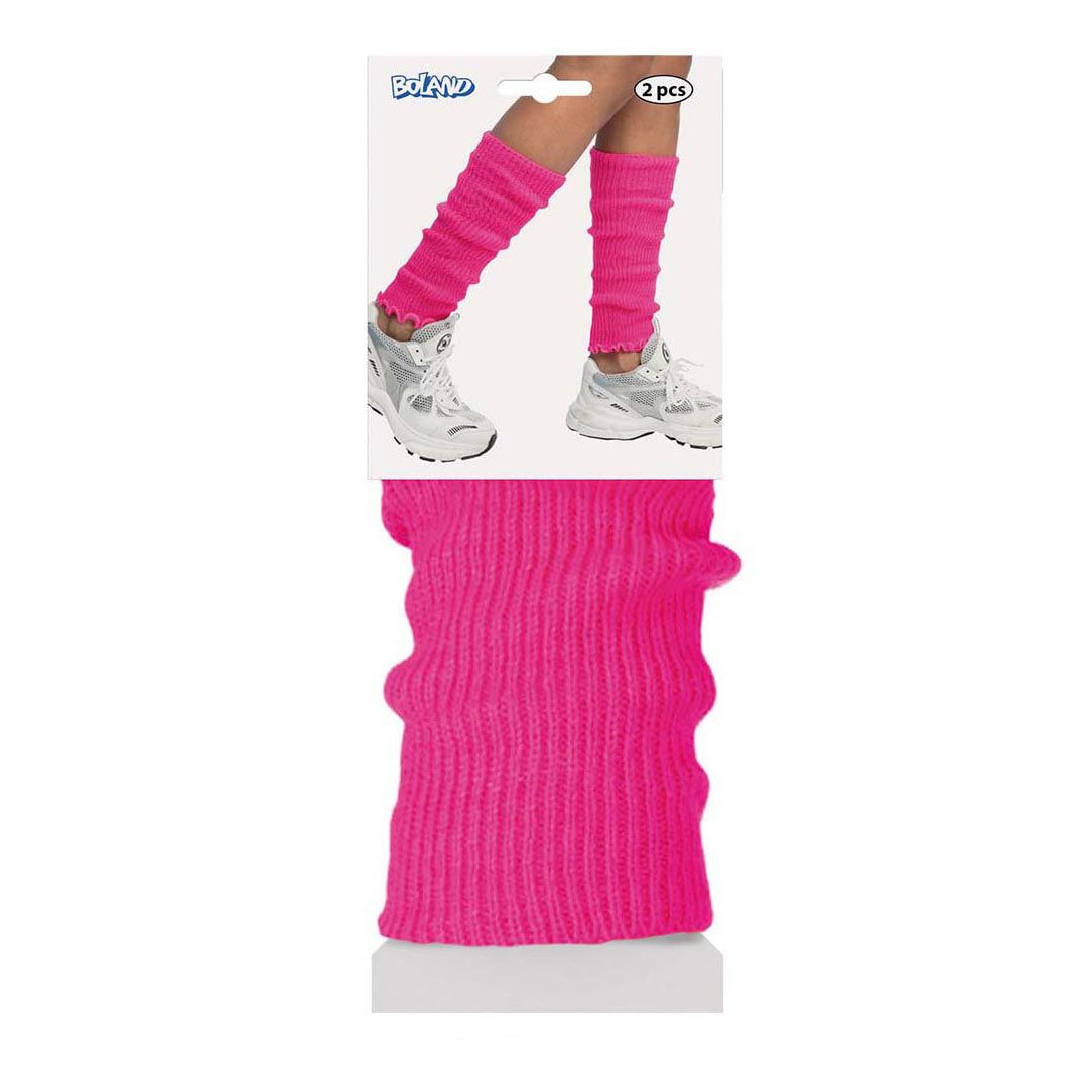 Boland beenwarmers basic neon roze