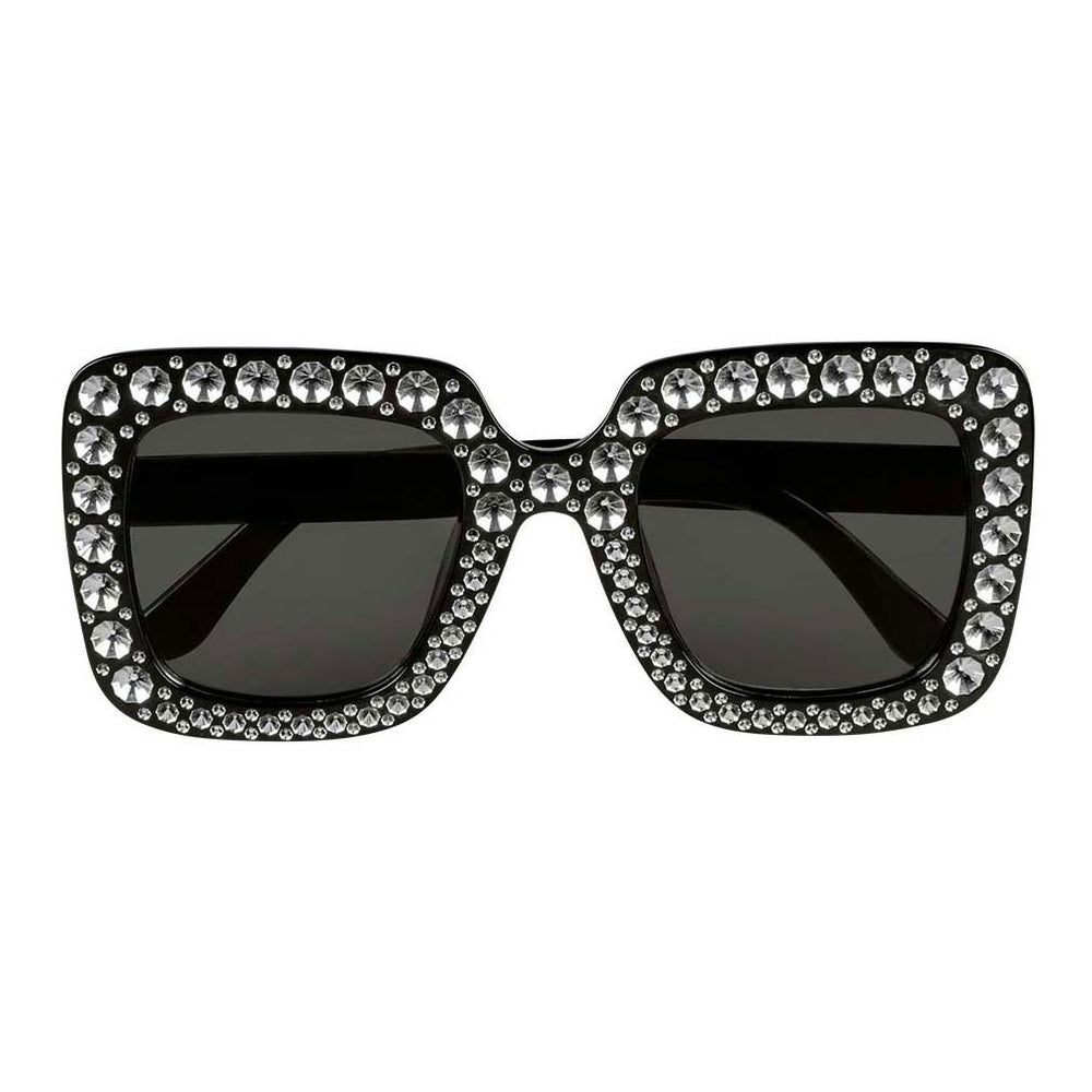Boland partybril bling bling zwart