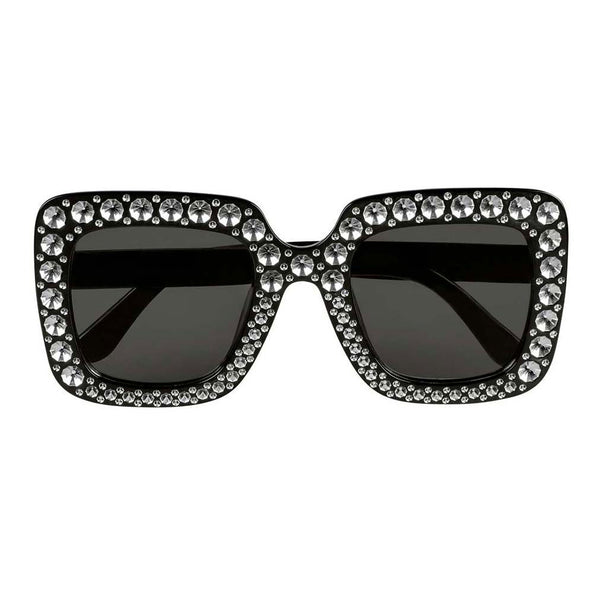 Boland partybril bling bling zwart