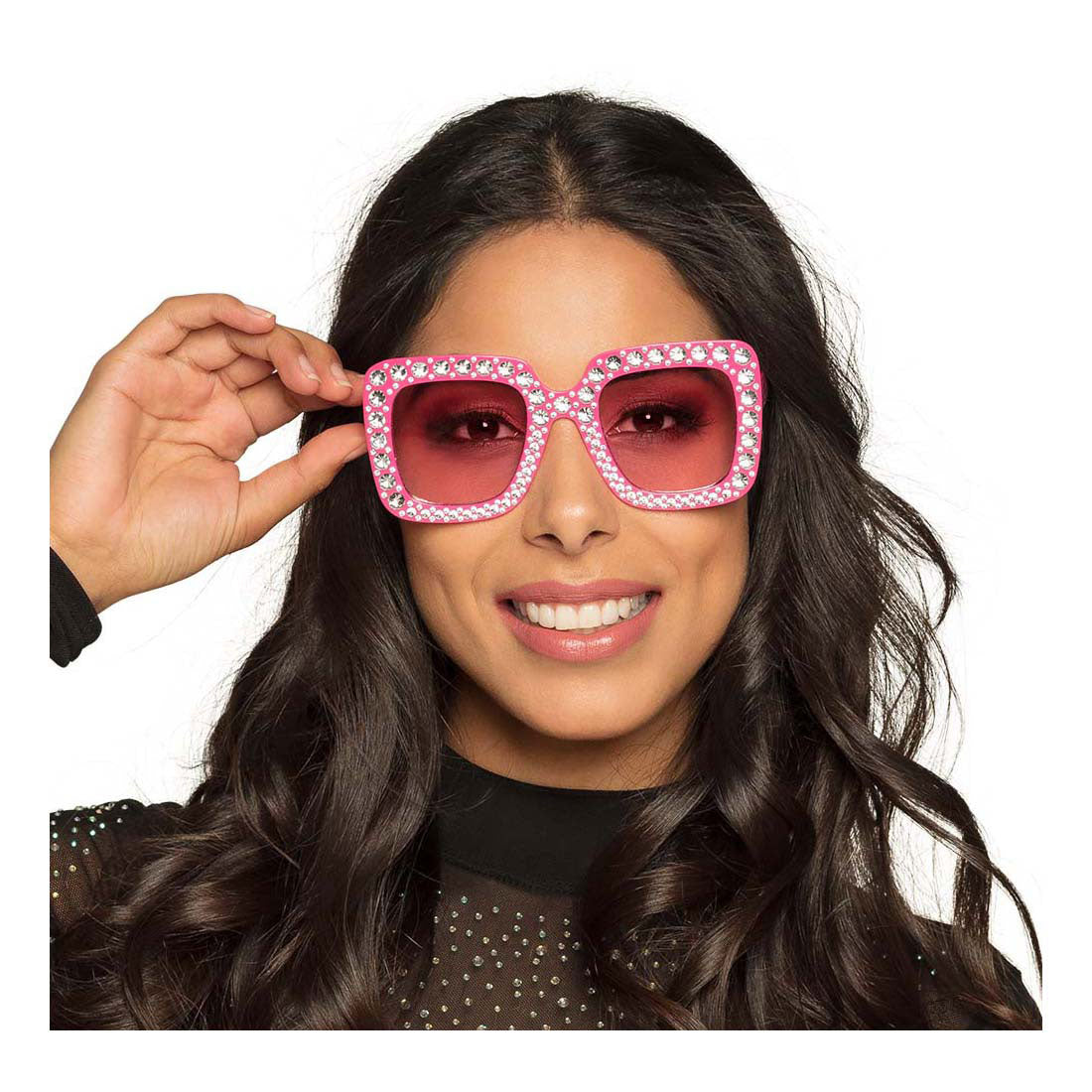 Boland partybril blingbling felroze