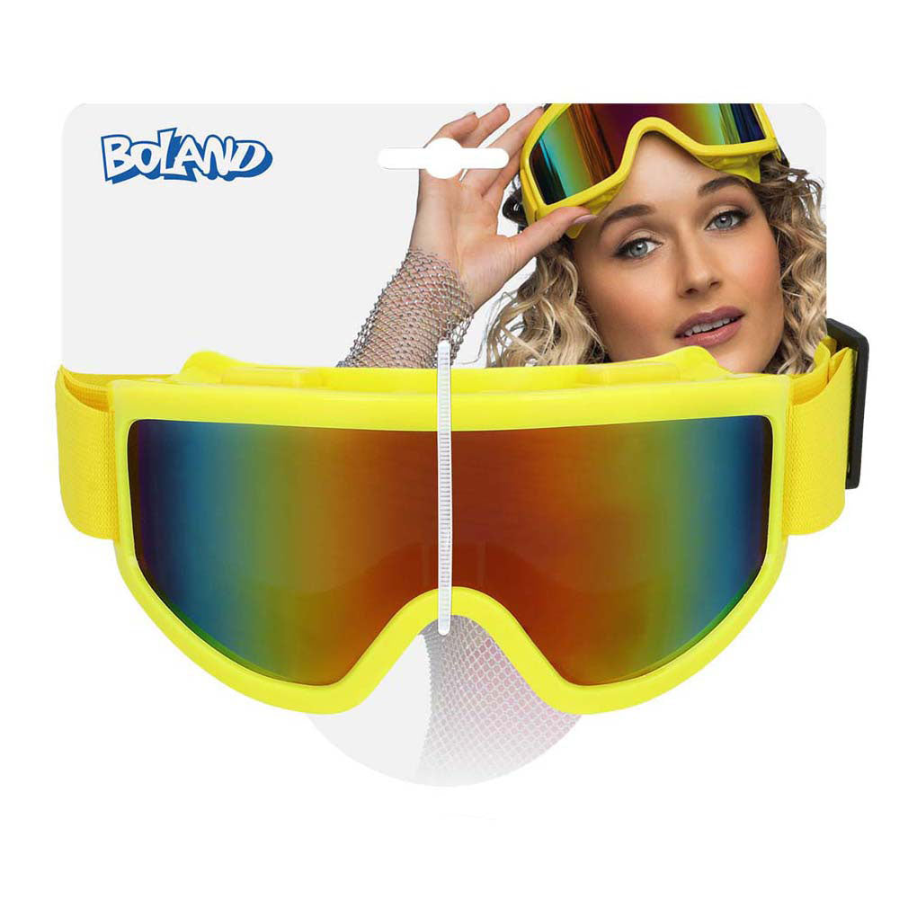 Boland party skibril neon geel