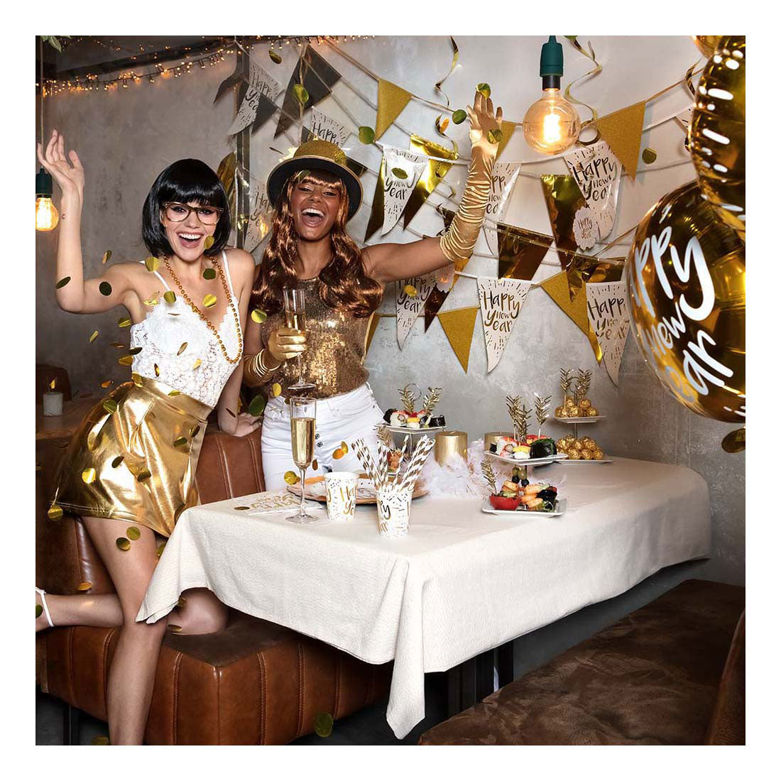 Boland hoed glitz goud