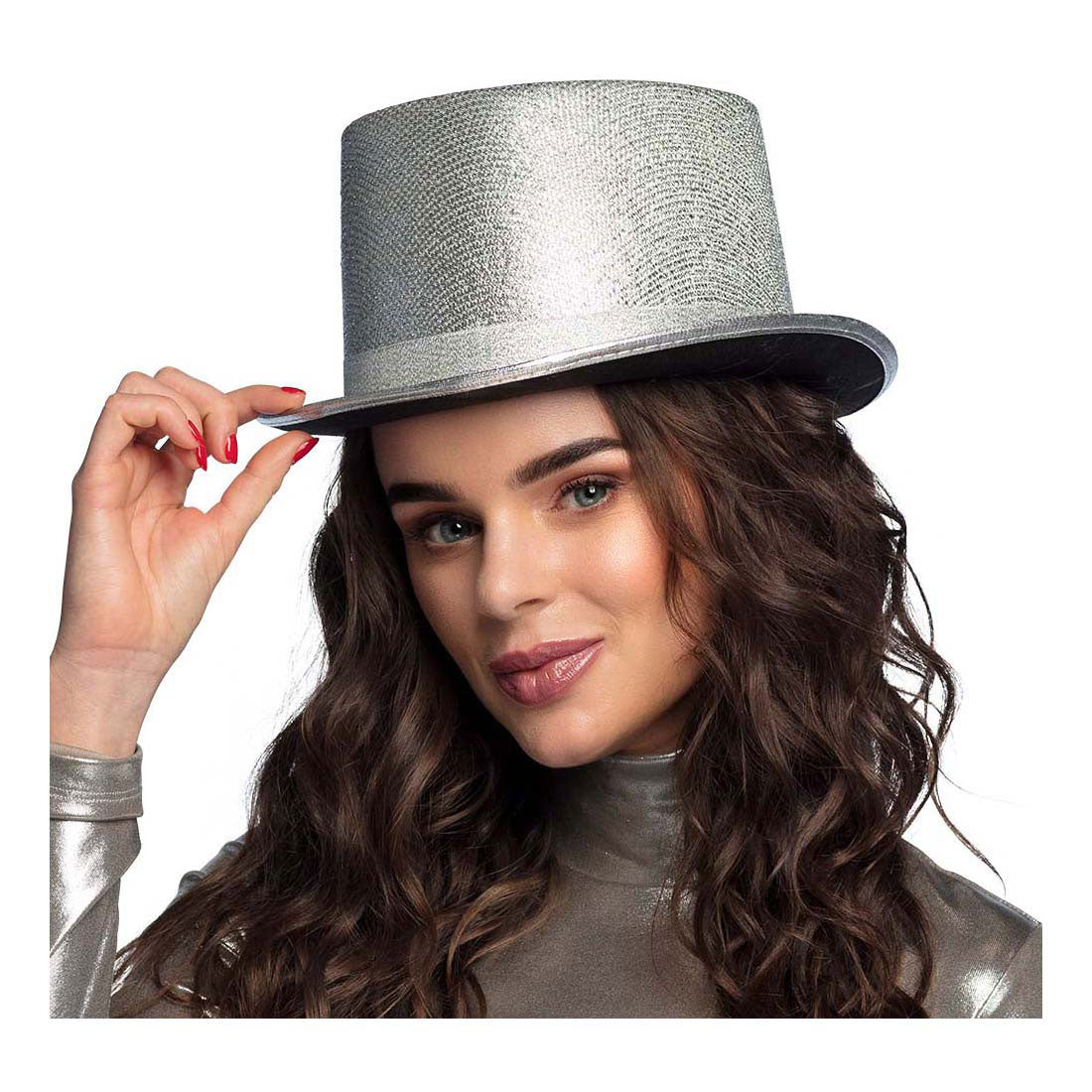 Boland hoed glitz zilver